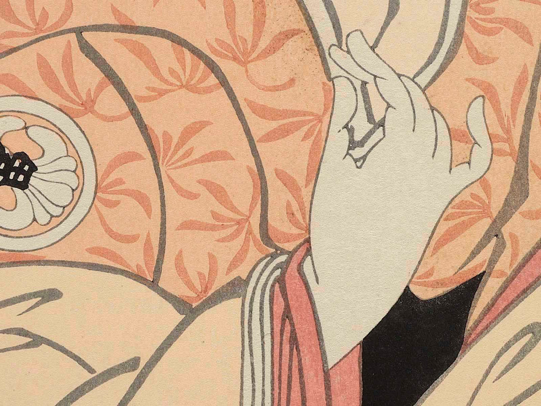 Segawa Tomisaburo II as Yadorigi, wife of Ogishi Kurando, and Nakamura Man'yo as the chambermaid Wakakusa by Toshusai Sharaku, (Large print size) / BJ224-329