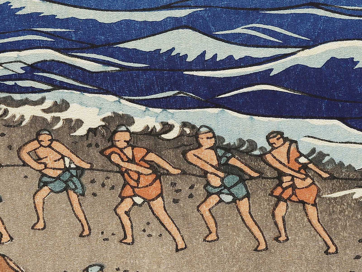 Yasashi Bay, Common name: Kujukuri from the series Famous Views of the Sixty-odd Provinces by Utagawa Hiroshige, (Large print size) / BJ334-012