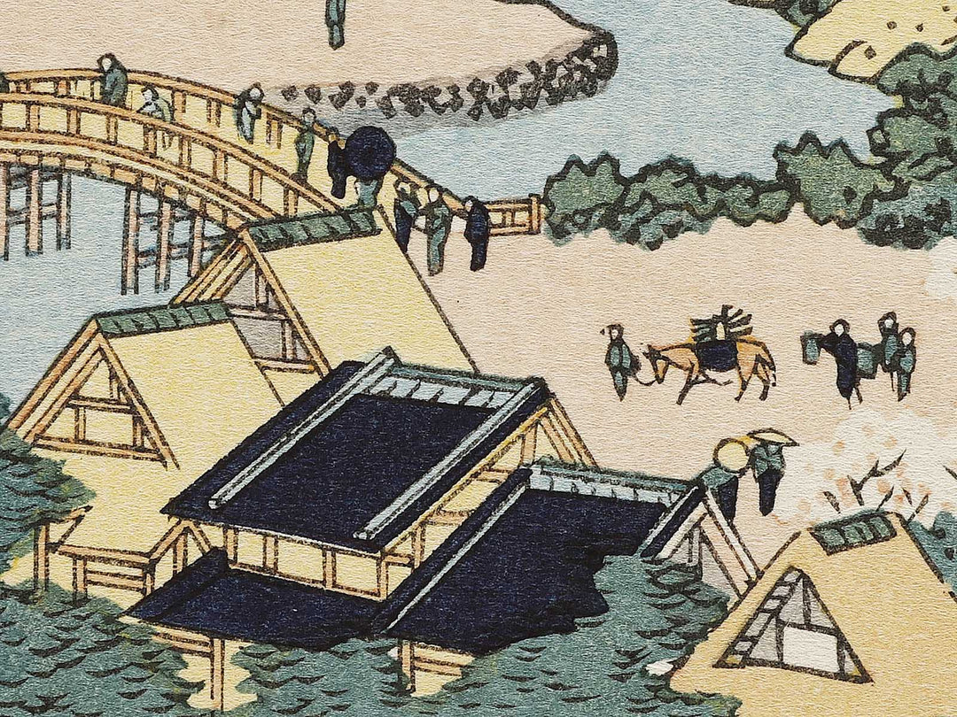 Sesshu ajigawaguchi tenpozan from the series Shokoku meisho kiran by Katsushika Hokusai, (Large print size) / BJ320-642