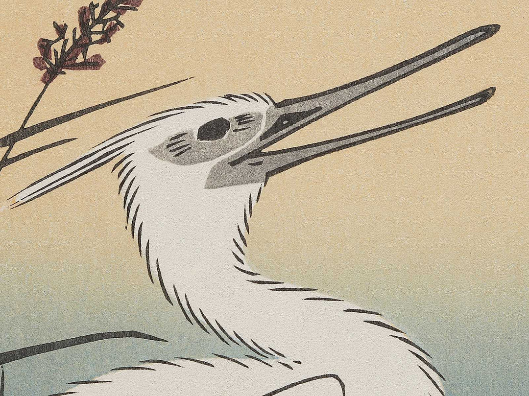 Egret in Iris and Grasses by Utagawa Hiroshige, (Large print size) / BJ324-765