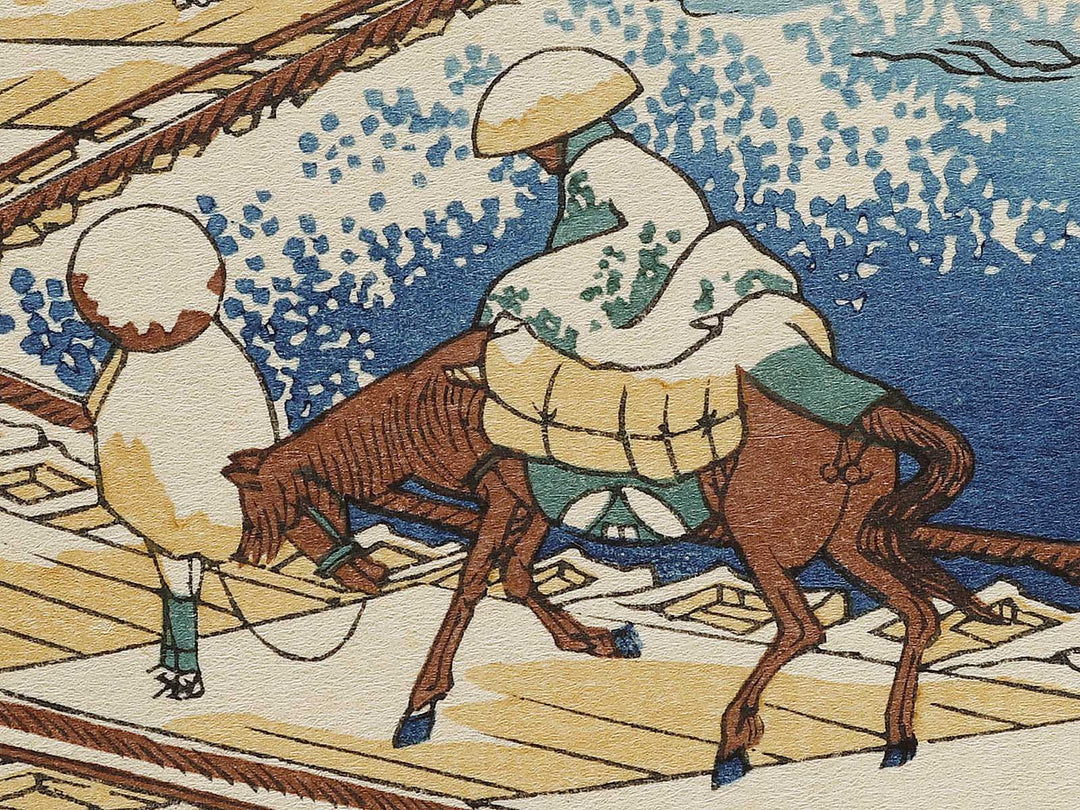 Kozuke sano funabashi no kozu gunma from the series Shokoku meisho kiran by Katsushika Hokusai, (Large print size) / BJ337-428