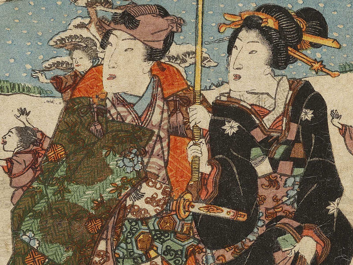 Roku suetsumuhana from the series Murasaki shikibu genji karuta by Baichoro Kunisada / BJ325-857