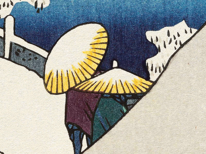 Drum Bridge and Sunset Hill, Meguro from the series One Hundred Famous Views of Edo by Utagawa Hiroshige, (Large print size) / BJ336-833