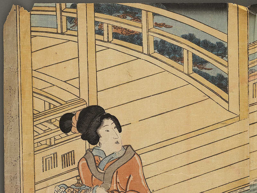 Tsuyu fukumu tsumado no shirahagi by Utagawa Kunisada(Toyokuni III) / BJ328-552