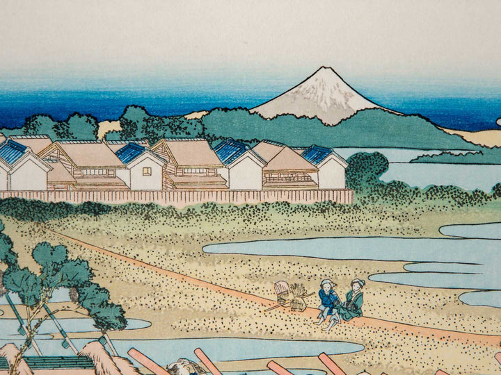 Mount Fuji seen in the Distance from Senju Pleasure Quarter from the series Thirty-six Views of Mount Fuji by Katsushika Hokusai, (Medium print size) / BJ238-644