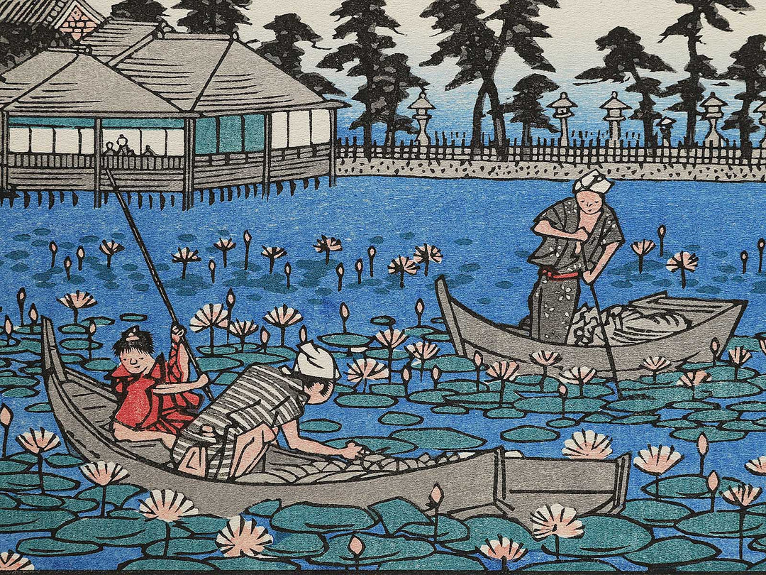 Ueno shinobazu hasuike from the series Toto meisho by Utagawa Hiroshige, (Large print size) / BJ342-720