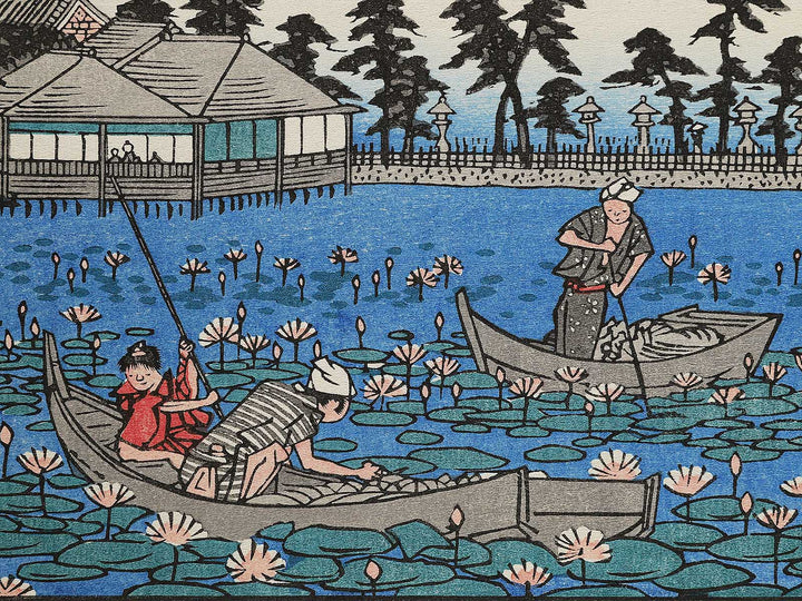 Ueno shinobazu hasuike from the series Toto meisho by Utagawa Hiroshige, (Large print size) / BJ342-720