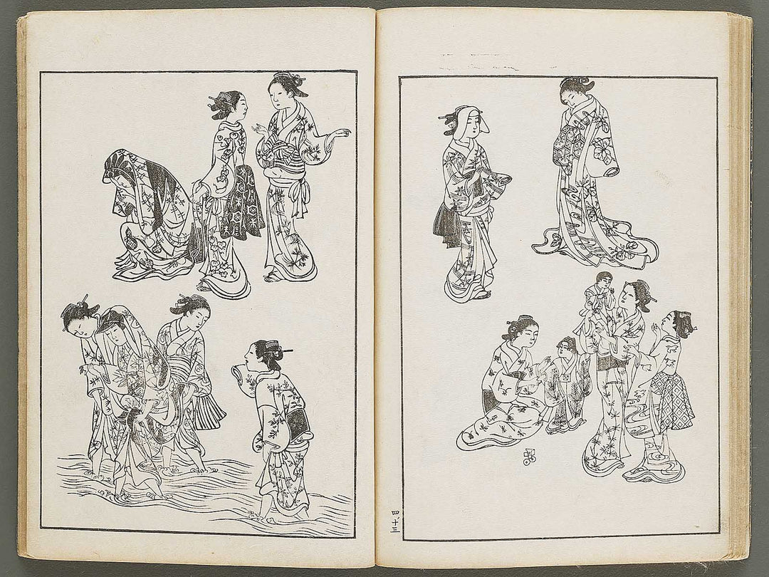 Nihon joso (Chu), Book 4 by Nishikawa Sukenobu / BJ325-633