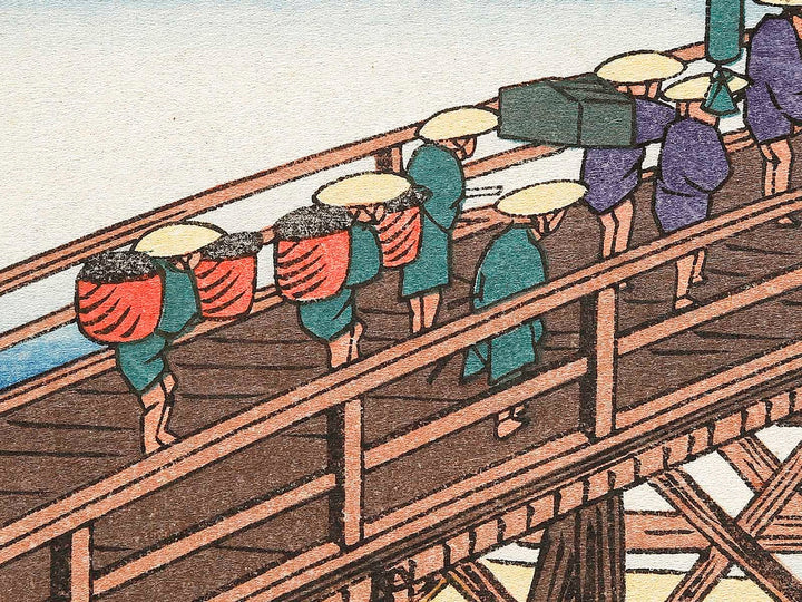Okazaki from the series The Fifty-three Stations of the Tokaido by Utagawa Hiroshige, (Large print size) / BJ329-987