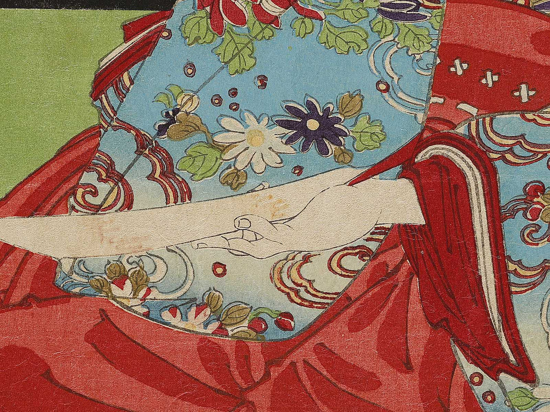 Uta yomi bijin from the series Nishikiori musashi no beppin by Toyohara Kunichika / BJ326-613