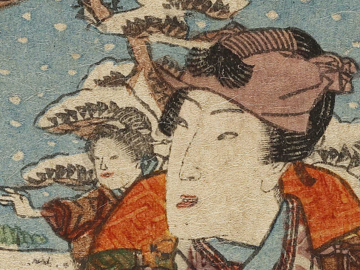 Roku suetsumuhana from the series Murasaki shikibu genji karuta by Baichoro Kunisada / BJ325-857