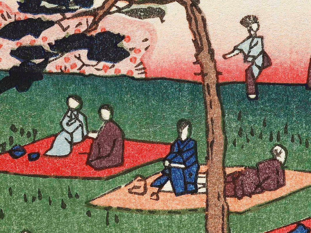 View to the North from Asukayama from the series One Hundred Famous Views of Edo by Utagawa Hiroshige, (Large print size) / BJ337-162