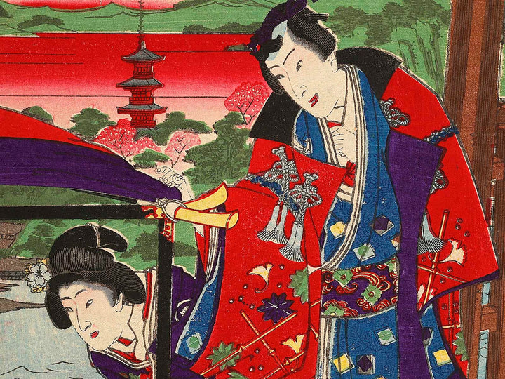 Imayo kenshi miyajima senchu asobi by Toyohara Kunichika / BJ324-163