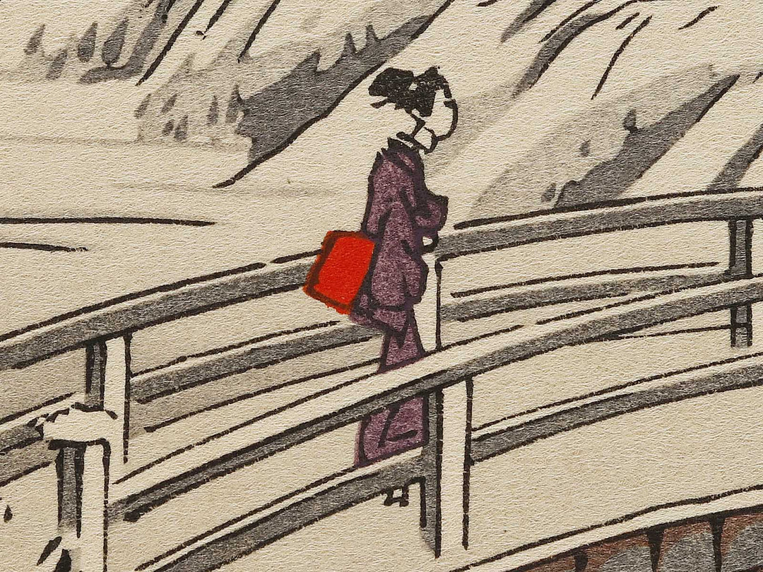 Daybreak After a Snowfall at Susaki from the series Toto yukimi hyakkei by Utagawa Hiroshige, (Large print size) / BJ328-314