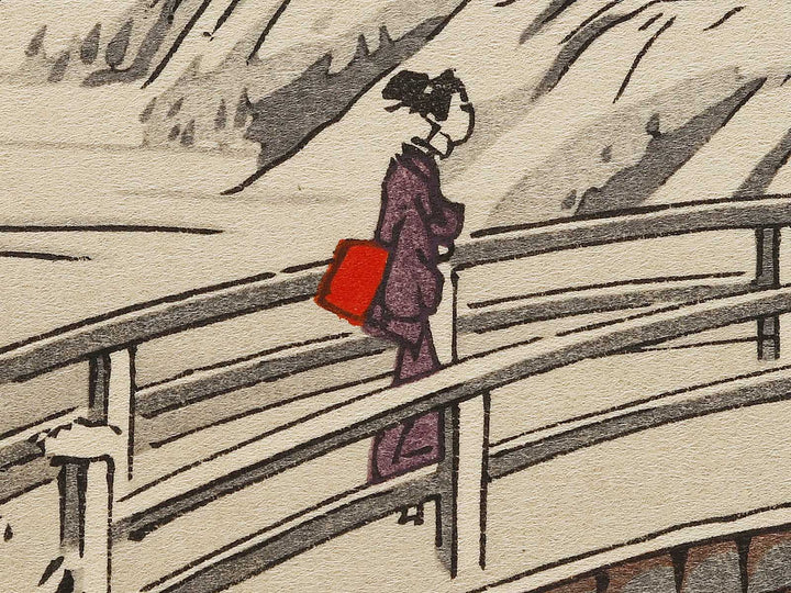 Daybreak After a Snowfall at Susaki from the series Toto yukimi hyakkei by Utagawa Hiroshige, (Large print size) / BJ328-314