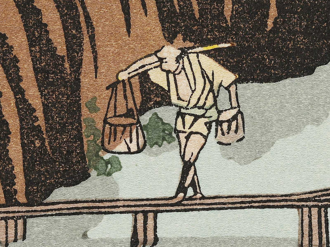 A scenery on the Taki-no-kawa River by Katsushika Hokusai, (Medium print size) / BJ315-581