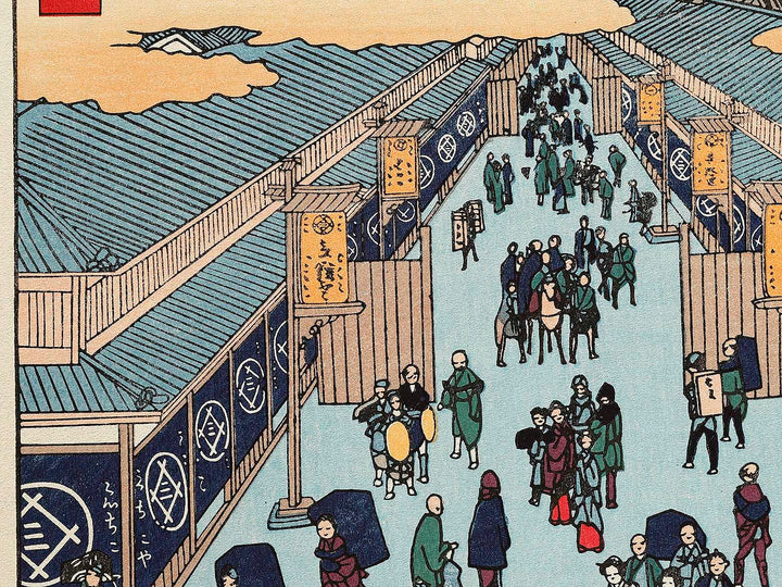 Suruga-cho from the series One Hundred Famous Views of Edo by Utagawa Hiroshige, (Large print size) / BJ337-218