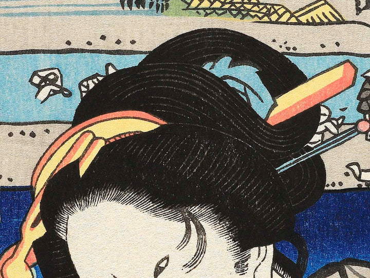Kanayayado nijugo from the series Tokaido Beauties by Keisai Eisen, (Large print size) / BJ346-059