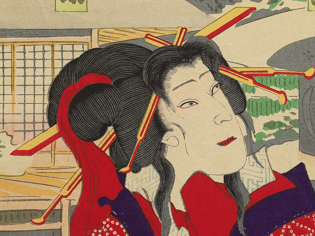 Kabukiza shinkyogen Akegarasu haru no awayuki by Utagawa Kunisada(Toyokuni III) / BJ348-180
