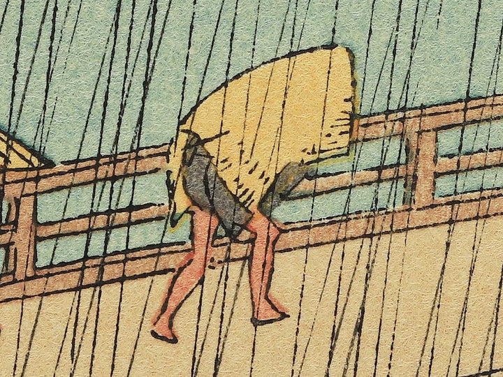 Sudden Shower Over Ohashi Bridge and Atake from the series One Hundred Famous Views of Edo by Utagawa Hiroshige, (Medium print size) / BJ330-652