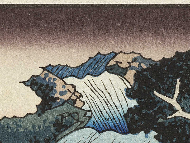 Mount Nikko, Urami Waterfall from the series Famous Views of the Sixty-odd Provinces by Utagawa Hiroshige, (Large print size) / BJ334-285