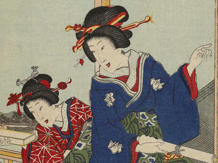 Yanagibashi Yokokawa from the series Genji mitate umegae by Utagawa Kunisada II / BJ333-354