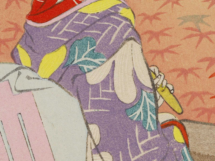 Aki kiyomizudera no koyo from the series Kyoto no shiki no maiko by Hasegawa Sadanobu III / BJ324-639