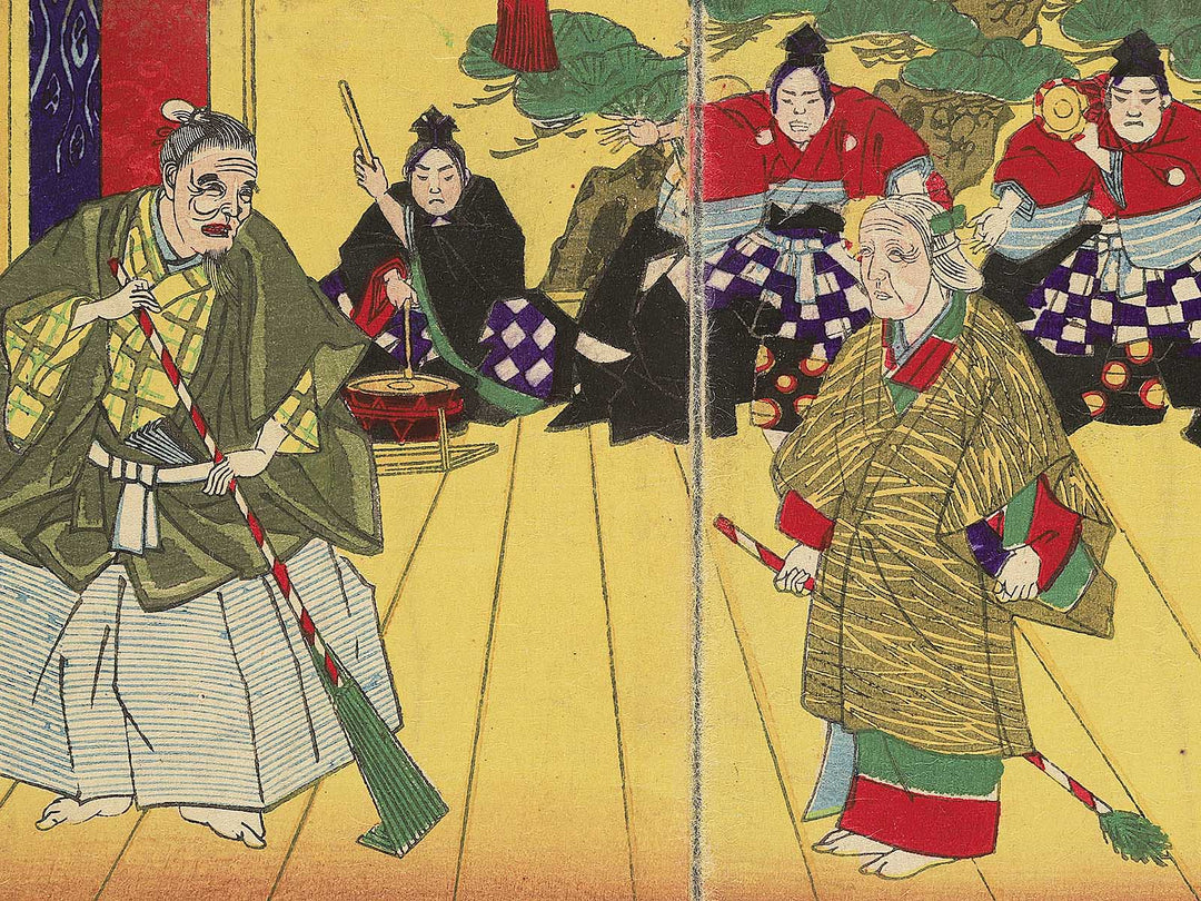 Koyokan butai biraki no zu by Yoshu Chikanobu / BJ347-991