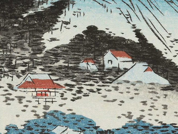 Evening bell at Miidera from the series Eight Views of Omi by Utagawa Hiroshige, (Medium print size) / BJ352-247