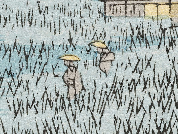 Geese Descending at Haneda from the series Eight Views of the Suburbs of Edo by Utagawa Hiroshige, (Medium print size) / BJ331-303