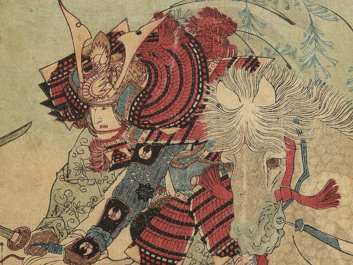 Genpei Ichinotani daikassen no zu by Utagawa Toyonobu (KIntaro) / BJ348-222