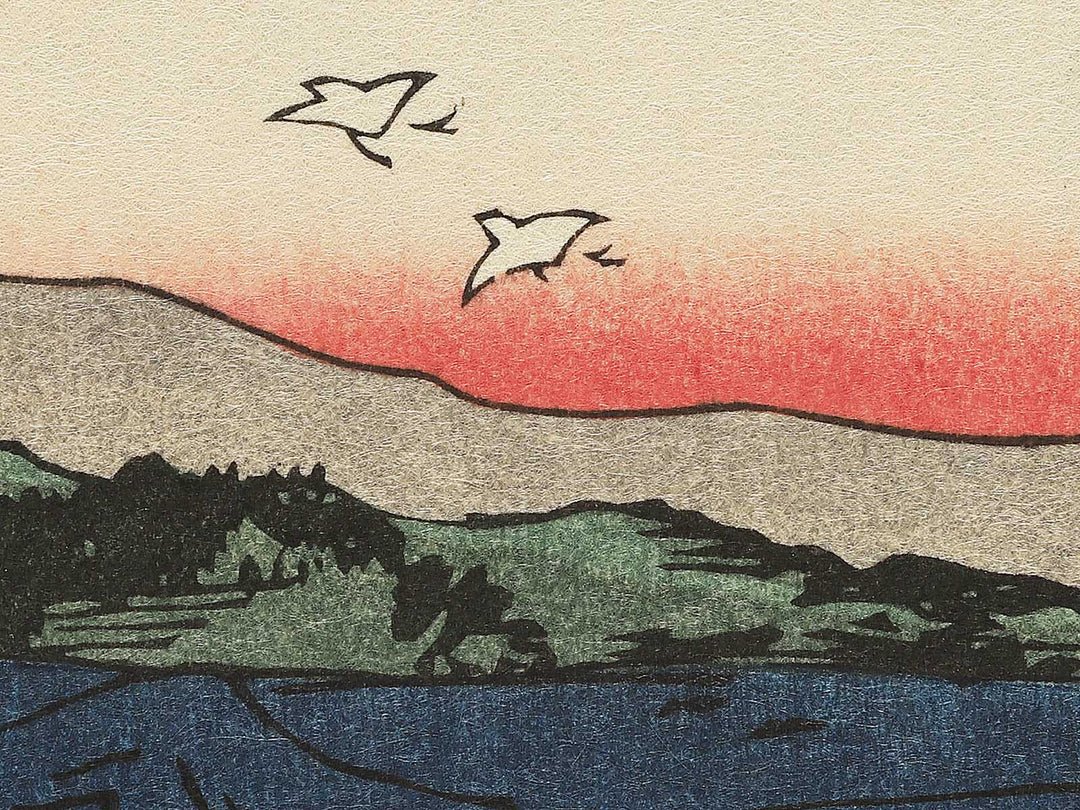 Naruto Whirlpools from the series Famous Views of the Sixty-odd Provinces by Utagawa Hiroshige, (Large print size) / BJ339-346