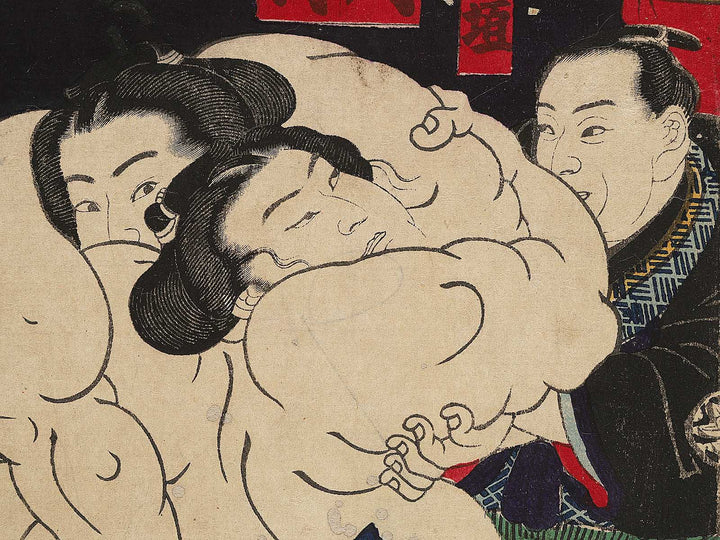 Sumo wrestler by Utagawa Kuniteru   / BJ303-009