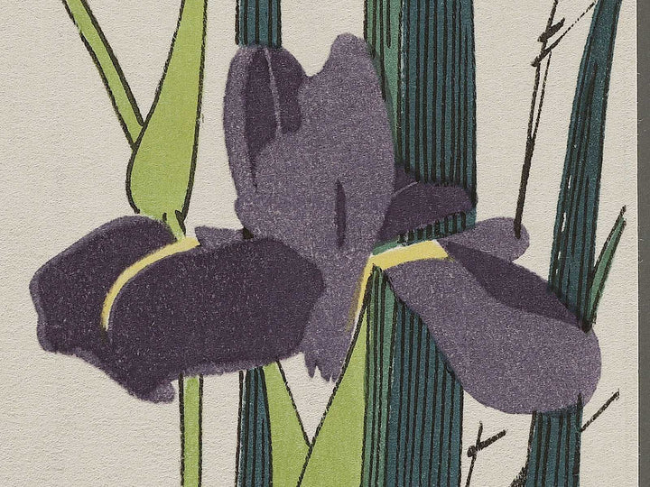 Iris and egret by Utagawa Hiroshige, (Medium print size) / BJ327-026