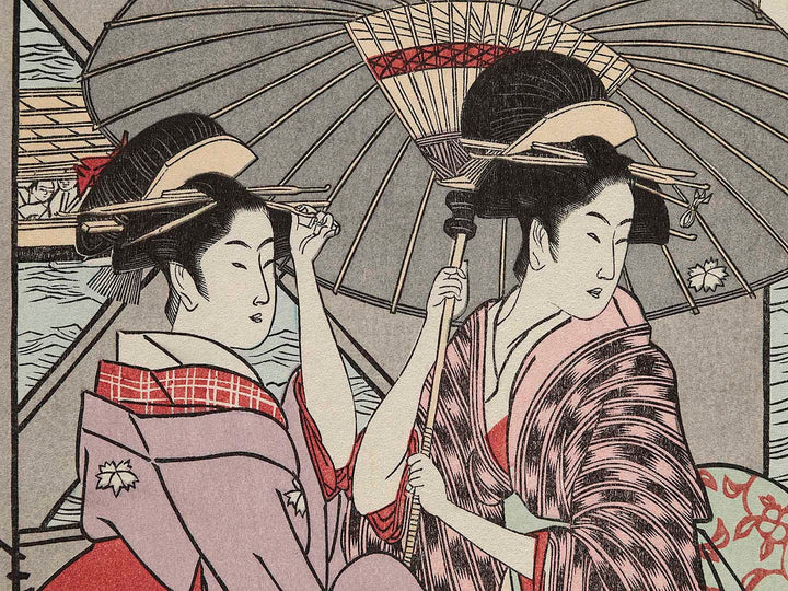 Hashi shita from the series Ryogoku bashi joge by Kitagawa Utamaro, (Small print size) / BJ235-949