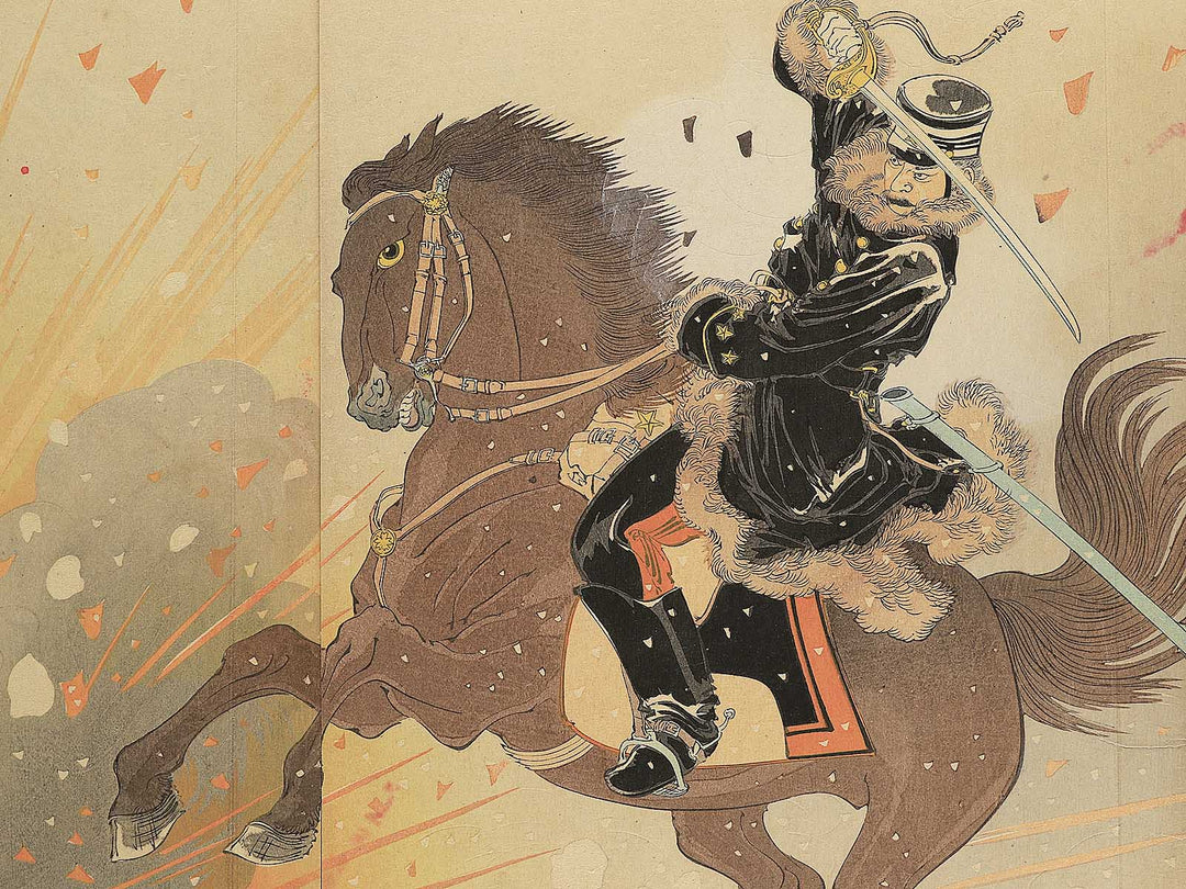 A Scene of the Sino Japanese War, Rear Admiral Odera by Migita Toshihide / BJ344-813