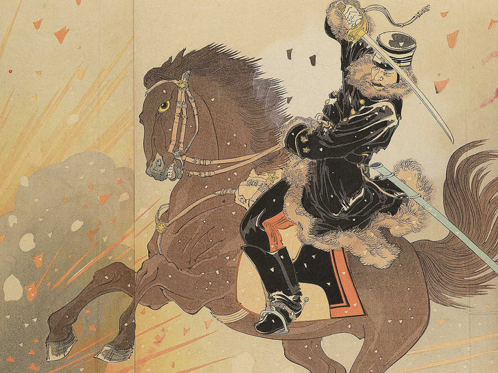 A Scene of the Sino Japanese War, Rear Admiral Odera by Migita Toshihide / BJ344-813