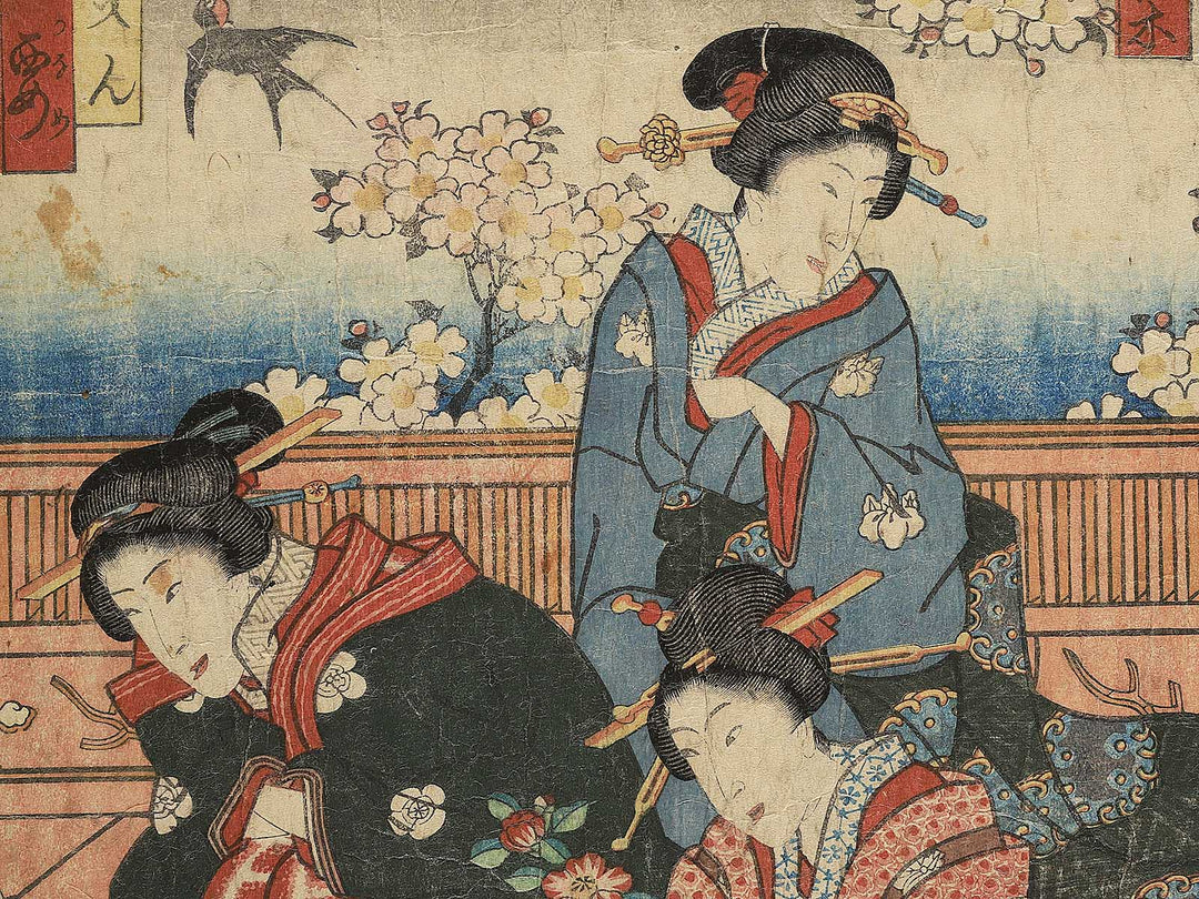 Kaneko Iseya nikai no zu by Utagawa Kuniaki / BJ342-384