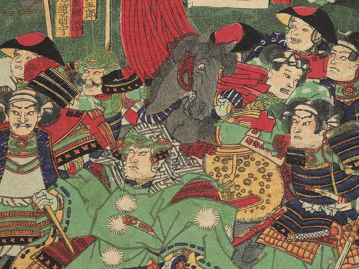 Shinshu Kawanakajima Takeda Uesugi wabokuzu by Utagawa Kunitsuna II (Ichirannsai Kunitsuna) / BJ346-976