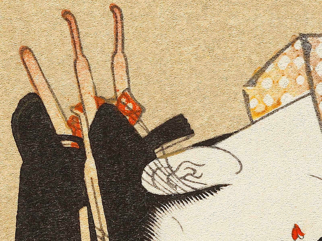 A pensive looking tipsy bell by Katsushika Hokusai, (Medium print size) / BJ321-867
