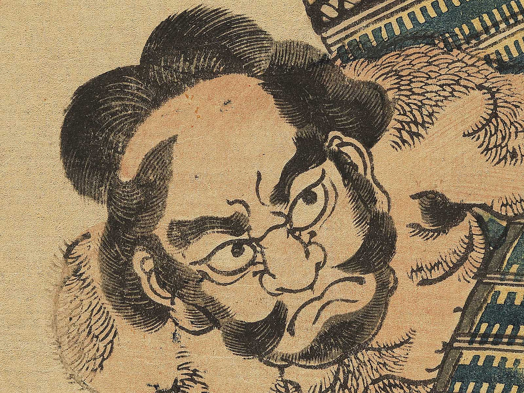 Kusazurihiki no zu Soga Goro Asahina Saburo by Utagawa Kunifuku / BJ343-791