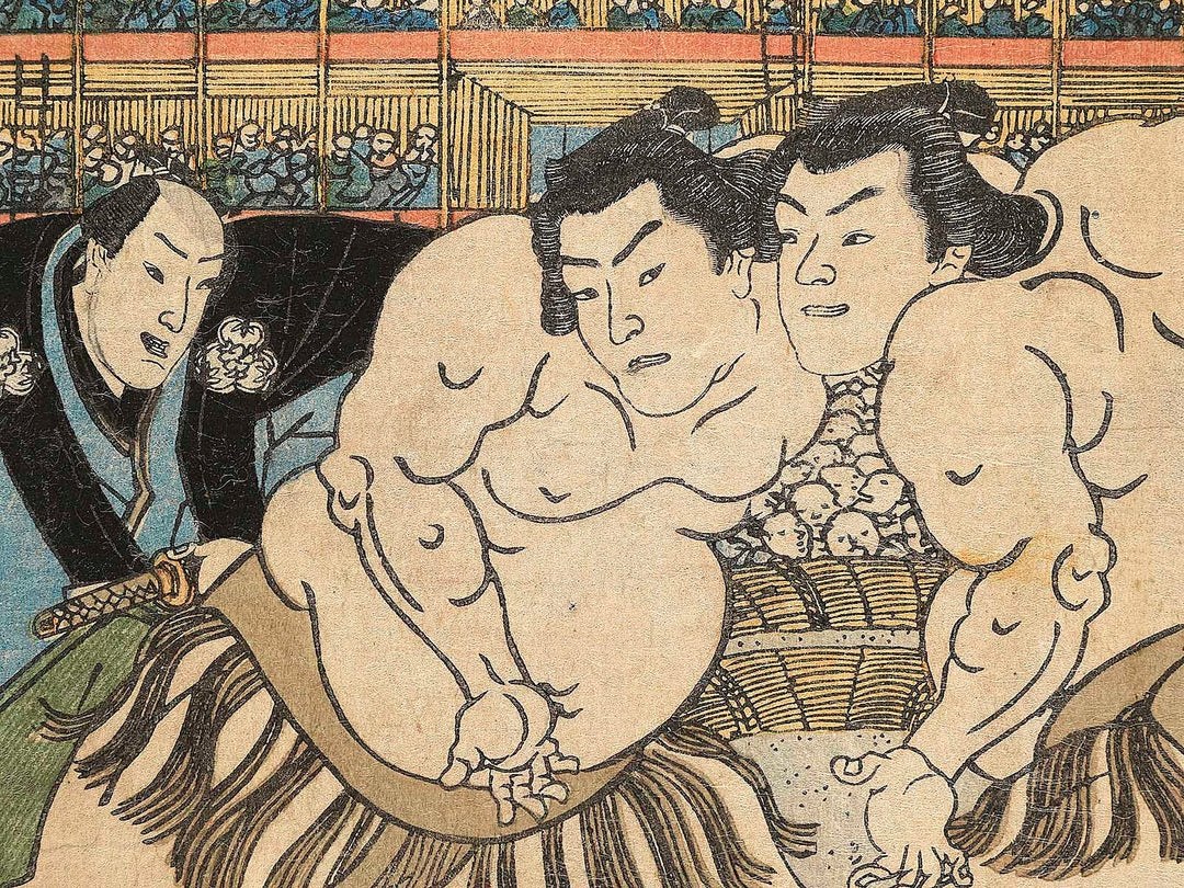 Kanjin ozumo torikumi no zu by Utagawa Kunisada(Toyokuni III) / BJ347-011