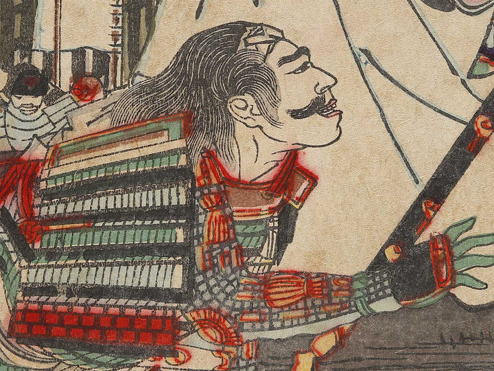 Sanada Nobuyuki shitsu Osumi no kata from the series Azumanishiki chuya kurabe by Yoshu Chikanobu / BJ329-399