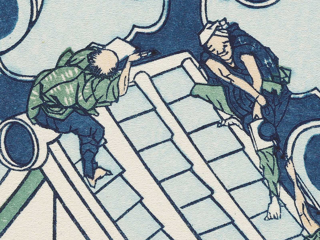 Honganji Temple at Asakusa in Edo from the series Thirty-six Views of Mount Fuji by Katsushika Hokusai, (Medium print size) / BJ303-933