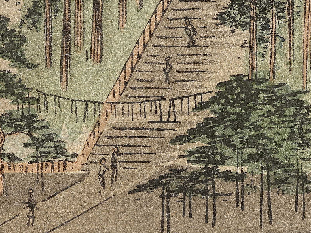 Meguro fudoson from the series Ehon edo miyage by Utagawa Hiroshige, (Large print size) / BJ332-073