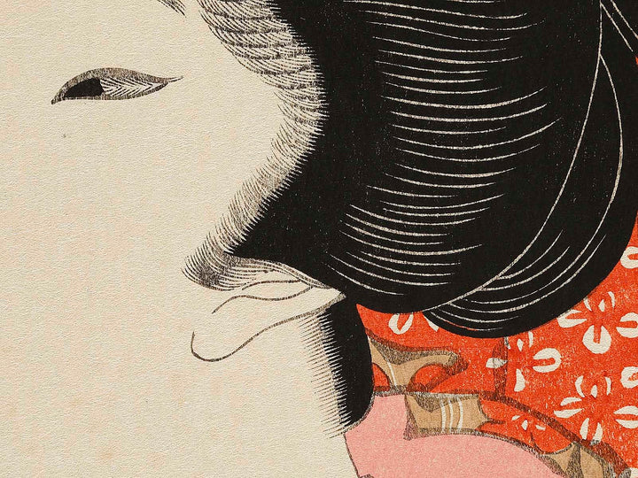 Hiiki wo tanoshimi ni miru te from the series Ukiyo shijuhatte by Keisai Eisen, (Large print size) / BJ318-976