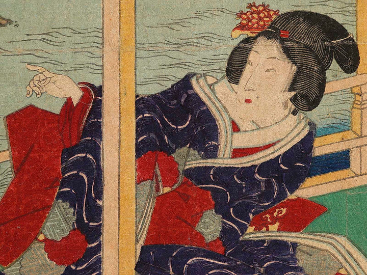 Ume  from the series Genji shochikubai no uchi by Utagawa Kunisada II / BJ341-355