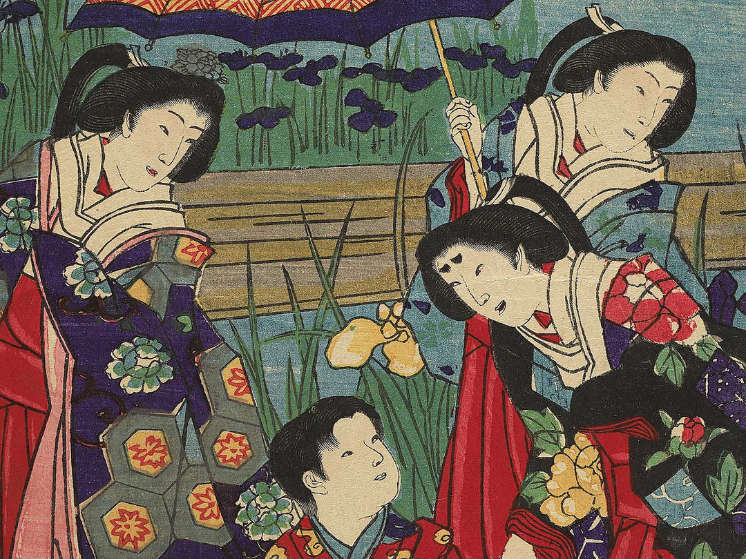 Bijin soroi bana shobu no moyo by Yoshu Chikanobu / BJ345-345