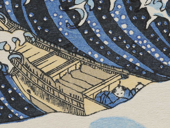 Under the Wave off Kanagawa , also known as The Great Wave off Kanagawa from the series Thirty-six Views of Mount Fuji by Katsushika Hokusai, (Medium print size) / BJ350-742