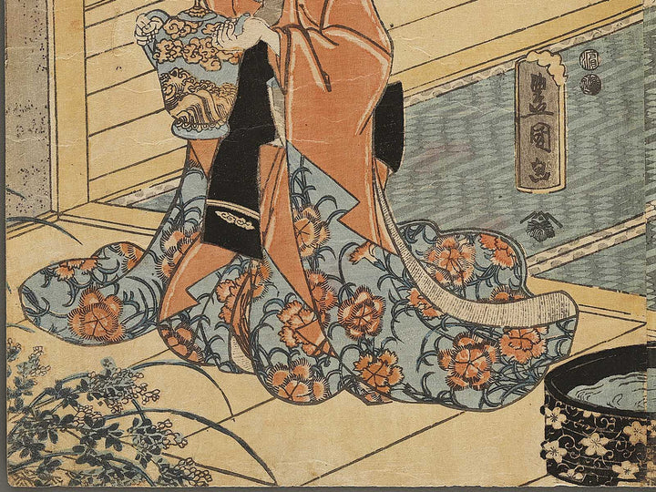 Tsuyu fukumu tsumado no shirahagi by Utagawa Kunisada(Toyokuni III) / BJ328-552